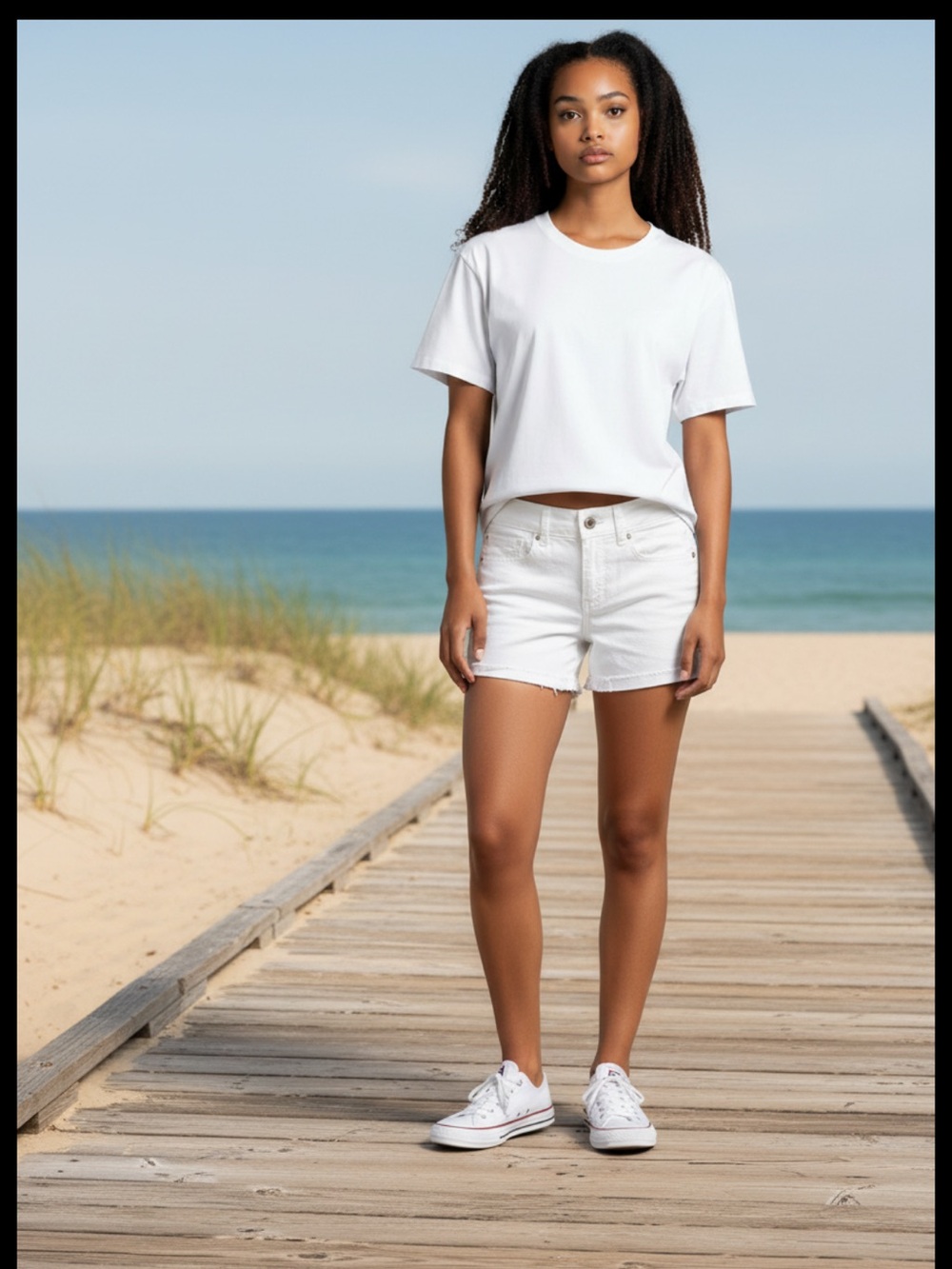 👗American Eagle Outfitters White Women's Denim Shorts